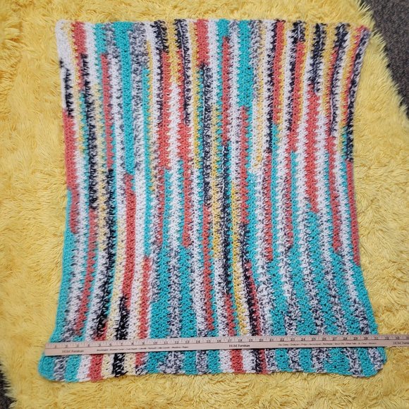 Handmade Crochet Blanket Afghan Beautiful Southwest Colors - Picture 3 of 16